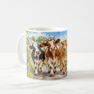 Landstraßen und glückliche Kühe Kuh Tasse