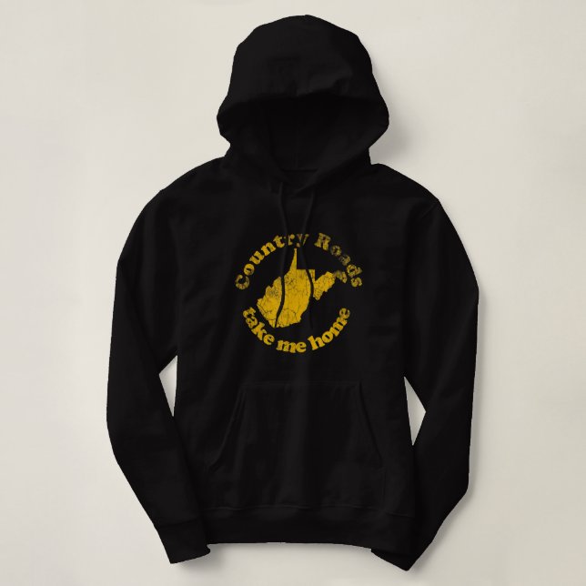 Landstraßen West Virginia bringen mich Zuhause Hoodie (Design vorne)