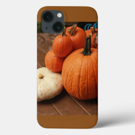 Landszene Kürbis Kürbis Orange und Weiß Ha iPhone 13 Hülle