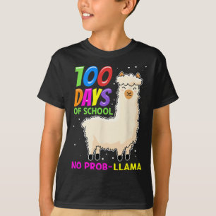 Landtiere - 100 Tage Schule Nr. Prob-Lama T-Shirt