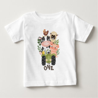 Landtiere 1. Geburtstag Moo Heilige Kuh I m One Baby T-shirt