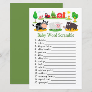 Landtiere Baby Wort Rührei