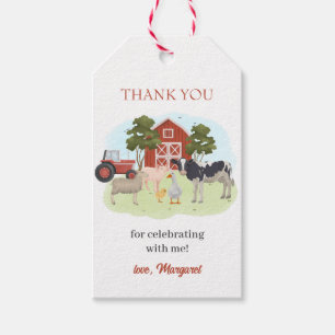 Landtiere Barnyard Babydusche Geschenkanhänger