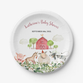 Landtiere Barnyard Birthday Baby Dusche Pappteller