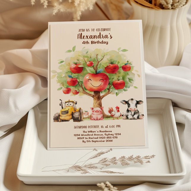 Landtiere Barnyard Birthday Einladung (Von Creator hochgeladen)