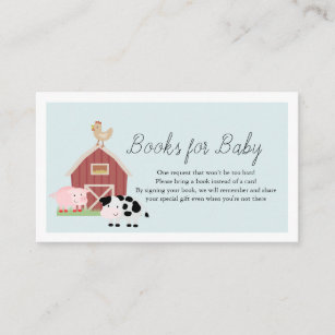 Landtiere Barnyard Blue Books for Baby Shooting Begleitkarte