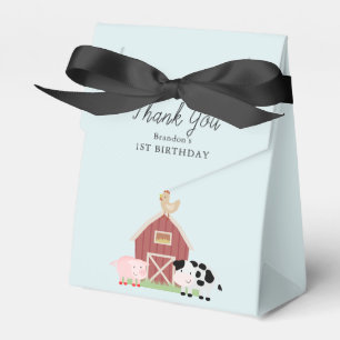 Landtiere Barnyard Blue Boy Birthday Favor Box Geschenkschachtel