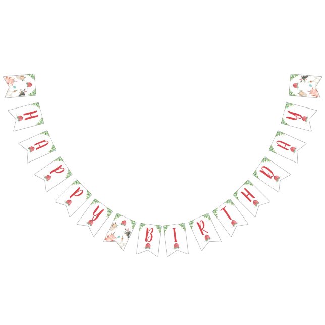 Landtiere Barnyard Boy Happy Birthday Banner (Alle)