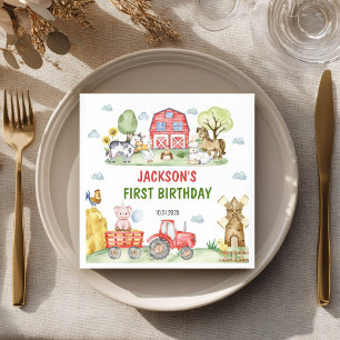 Landtiere Barnyard Geburtstagsparty Napkins Serviette