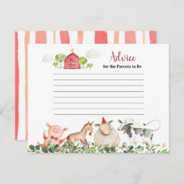 Landtiere Barnyard Grüne Beratung Begleitkarte