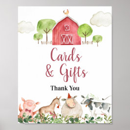 Landtiere Barnyard Karten und Geschenke Poster