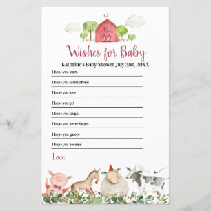 Landtiere Barnyard wünscht sich für Baby