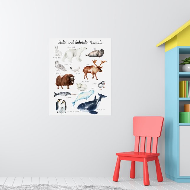 Landtiere | Bildung Lernunterricht Poster (Kinderzimmer 1)