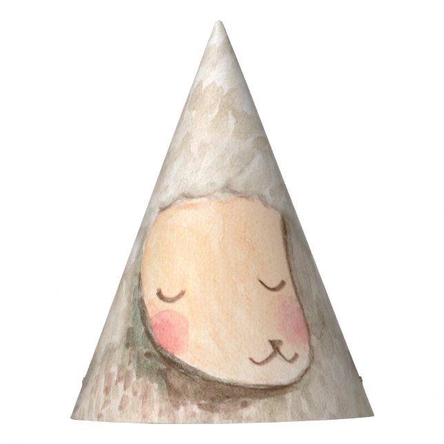 Landtiere Birthday Barnyard Party Hat Sheep Partyhütchen (Vorderseite)