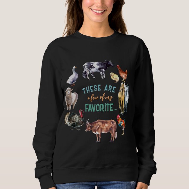 Landtiere Das sind ein paar meiner Aquarellbilder Sweatshirt (Vorderseite)