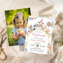 Landtiere Geburtstag Barnyard Geburtstagspartei Einladung