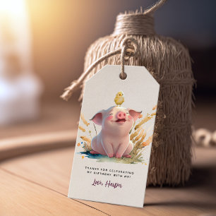 Landtiere Geburtstagsparty begünstigen Geschenkmar Geschenkanhänger