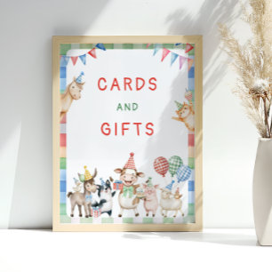 Landtiere Geburtstagsparty Cards und Geschenke Poster