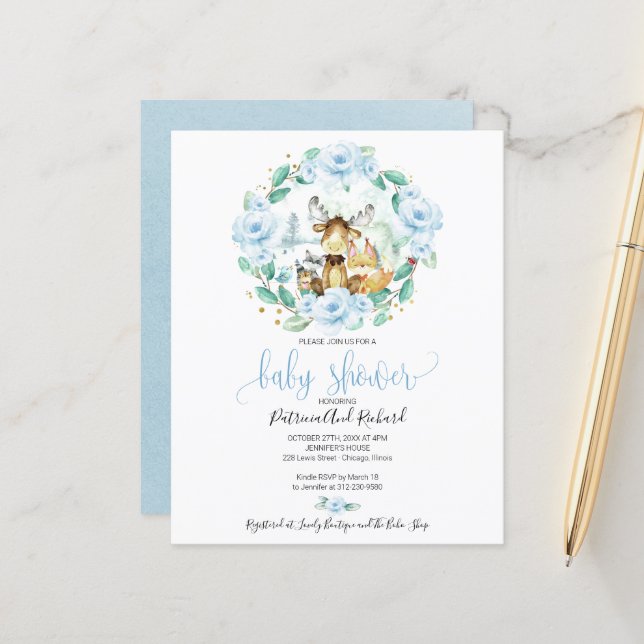 Landtiere Grünflächen Haushalt Kinderdusche (Vorderseite/Rückseite Beispiel)