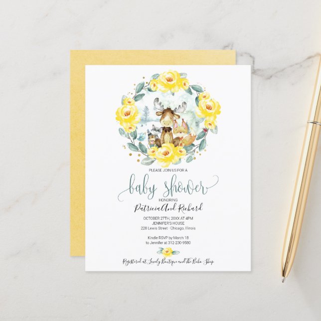 Landtiere Grünflächen Haushalt Kinderdusche (Vorderseite/Rückseite Beispiel)