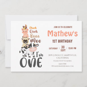 Landtiere Heilige Kuh Erster 1. Geburtstag Einladung