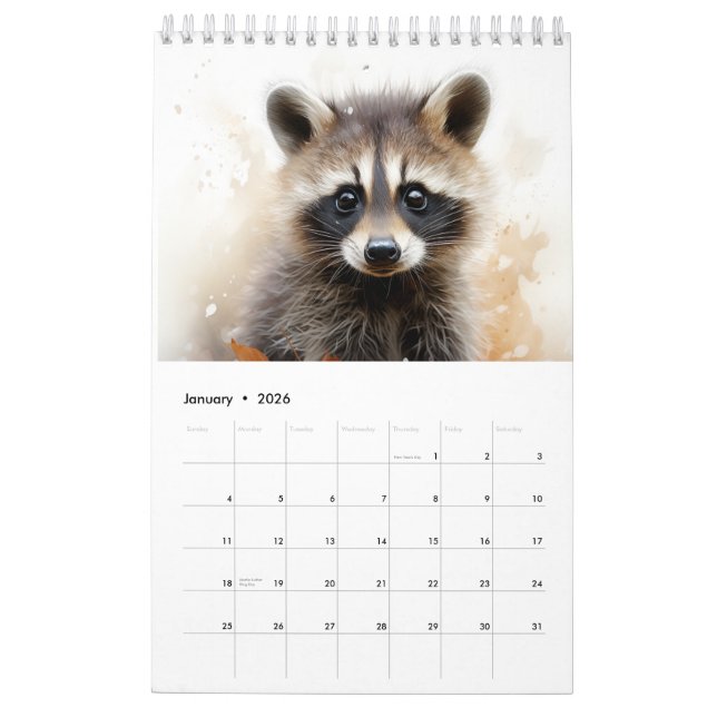 Landtiere Kalender (Jan 2026)