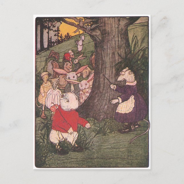 Landtiere kehren zurück in die Schule Postkarte (Vorderseite)