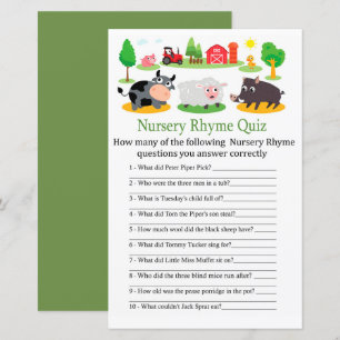 Landtiere Kinderzimmer Rhyme Quiz Kinderduschenspi