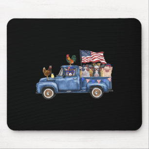 Landtiere Kühe Schweineziege Hühnerfarm LKW Ameri Mousepad