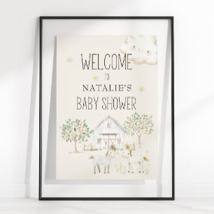 Landtiere Meadow Friends Babyduschzeichen Poster