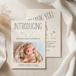 Landtiere Meadow Friends Kinderankündigung Einladung