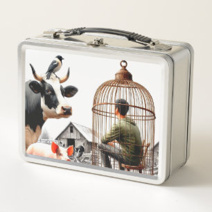Landtiere Metall Brotdose