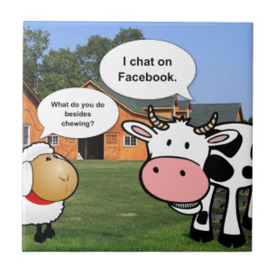 Landtiere niedlich Cartoon lustige Facebook-Chat Fliese