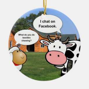 Landtiere niedlich Cartoon lustige Facebook-Chat Keramik Ornament