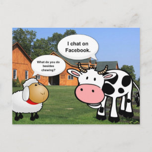Landtiere niedlich Cartoon lustige Facebook-Chat Postkarte