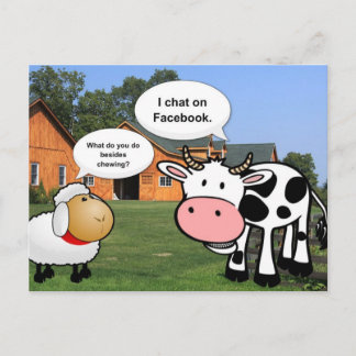 Landtiere niedlich Cartoon lustige Facebook-Chat Postkarte