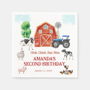 Landtiere Niedliche rote Barnyard-Farm Serviette