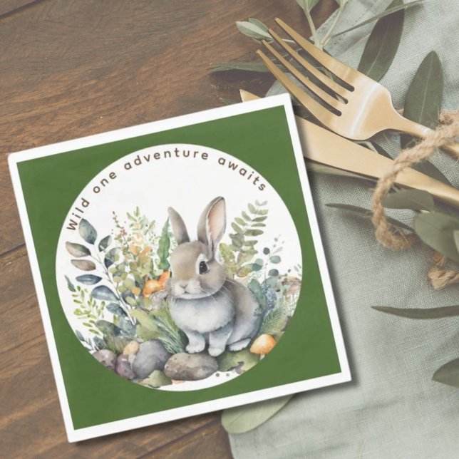 Landtiere Rabbit Partyware Dekoration Essen Serviette (Von Creator hochgeladen)