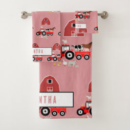 Landtiere & Red Traktor Barnyard Girls Muster Badhandtuch Set