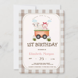 Landtiere Schweinefleisch Einladung