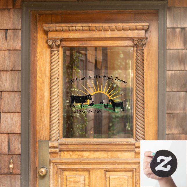 Landtiere Sonnenaufgang Fensteraufkleber (Haustür)