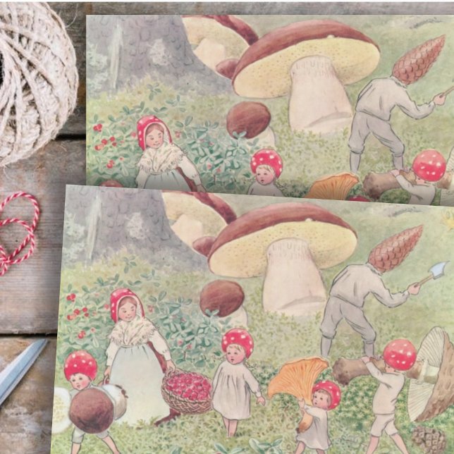 Landtiere und Kinder Elsa Beskow Seidenpapier (Von Creator hochgeladen)