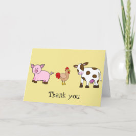 Landtiere, vielen Dank Dankeskarte