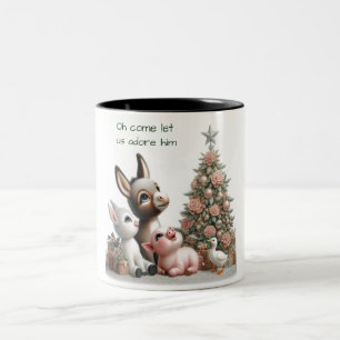 Landtiere Weihnachtsschmuck Zweifarbige Tasse