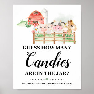 Landtiere Wie viele Candies Baby Showspiele Poster