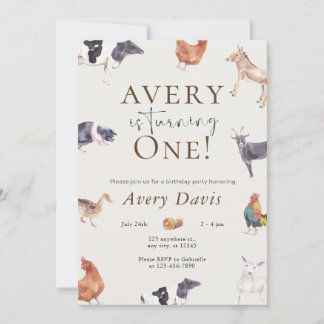 Landtiere zum Geburtstag Einladung