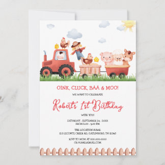 Landtiere zum Geburtstag Einladung