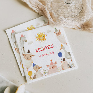 Landtiere zum Geburtstag Serviette