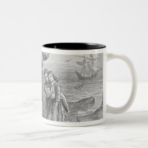 Landung der Pilger, 1620 Zweifarbige Tasse