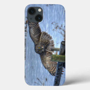 Landung des Fotos "Große graue Eule und Zaun" II Case-Mate iPhone Hülle
